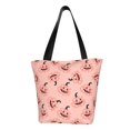 thumbnail image 1 of Lsque Smiling Pink Pumpkins Pattern Beach Tote,Shoulder Handbag,Spacious Tote Bag,Lightweight Travel Bag,Versatile Shopping Bag, 1 of 5
