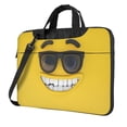 thumbnail image 1 of Lsque Smiling With Sunglasses Pattern Laptop Bag – Portable & Slim Single-Shoulder Computer Case with Adjustable Strap, Protective, Lightweight for 13”/14”/15.6” Laptops, 1 of 8