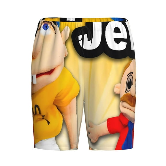 Lsque Sml Jeffy Mens Sleep Pajama Shorts,Short Pajama Pants, Cotton Ultra-Soft Knit-Medium