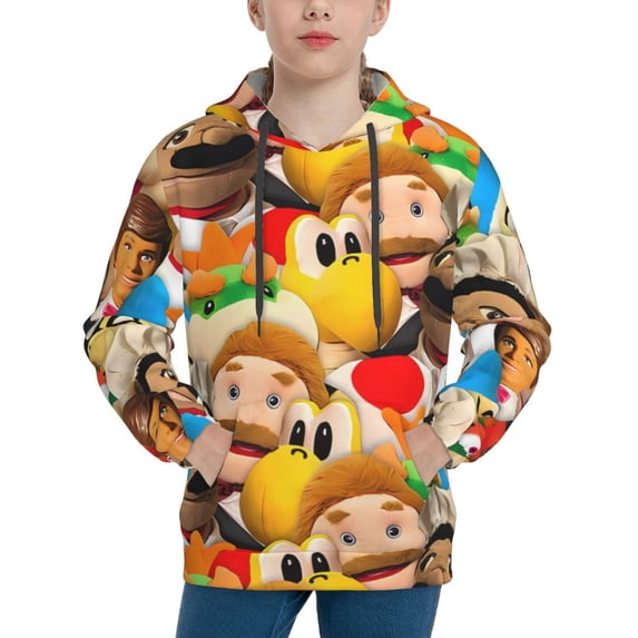 Lsque Sml Jeffy Patten Youth Hoodie Sweatshirt Pullover with Kangaroo Pocket Boys and Girls Hoodie Warm Hoodie for Kids