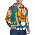 thumbnail image 1 of Lsque Sml Jeffy Pattern Casual Men's Hoodie,Hooded Sweatshirt with Kangaroo Pocket,Pullover Hoodie-XX-Large, 1 of 8