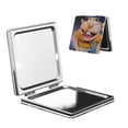 thumbnail image 1 of Lsque Sml Jeffy Pattern Cosmetic Mirror 2.6 Inch Round Handheld Travel Pocket Makeup Mirror, 1 of 8