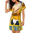 thumbnail image 1 of Lsque Sml Jeffy Pattern Nightgowns for Women Sleep Shirts Short Sleeve Nightshirt Pullover Nightdress Soft Sleepwear Relaxed Fit Nightdress, 1 of 5