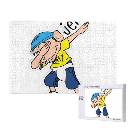Lsque Sml Jeffy Pattern Picture Puzzle,Wooden 1000 Piece Puzzle,Personalized Jigsaw Puzzles,Family Fun Puzzle,Gift Puzzle(Horizontal style)