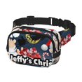 thumbnail image 1 of Lsque Sml Jeffy Pattern Square Double Layer Waist Bag, Durable Twill Fabric Waist Pack with Adjustable Belt,Outdoor Hiking, Running, Travel Waist Bag, 1 of 6