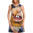 thumbnail image 1 of Lsque Sml Jeffy Pattern Summer Dresses for Women – Sleeveless T-Shirt Swing Sundress, Perfect for the Beach and Casual Days, 1 of 6