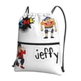 thumbnail image 1 of Lsque Sml Jeffy Print Drawstring zipper Backpack Bag Sport Gym Sackpack Cinch Bags Drawstring Bags Draw String Sport Bag-One Size, 1 of 5