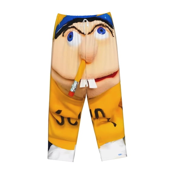 Lsque Sml Jeffy Print Women's Pajama Pants, Lounge Pant - Comfortable Home Wear,Elastic Waistband, Stylish Design-X-Large