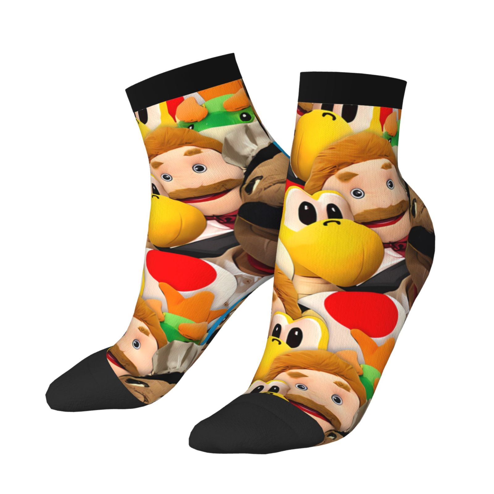 Lsque Sml Jeffy Printed Crew Socks, Moisture-Wicking Socks, Athletic ...
