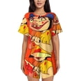 thumbnail image 1 of Lsque Sml Jeffy Women's Short-Sleeved Pajama Set - 2 Piece Soft and Lightweight Sleepwear Set-Medium, 1 of 9