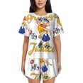 thumbnail image 1 of Lsque Sml Jeffy Women's Short-Sleeved Pajama Set - 2 Piece Soft and Lightweight Sleepwear Set-Small, 1 of 9
