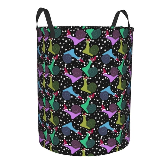 Lsque Snails 1 pattern Laundry Hamper Basket, Tall Woven Rope Hamper Basket for Clothes, Lightweight Storage Basket, Collapsible Waterproof-Medium