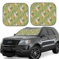 thumbnail image 1 of Lsque Snake And Floral 2 PCS Windshield Sun Shade | CarFoldable Window Covers | Car Accessories Reflect UV for Universal Cars SUV Truck | Large, 1 of 7