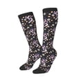 thumbnail image 1 of Lsque Snake And Floral1 Printed Crew Socks Men's Women's LightWeight Thin Casual Calf Socks ,Knee High Socks,Cotton Socks, 1 of 9