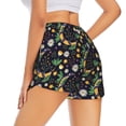 thumbnail image 1 of Lsque Snake And Flower Printed Women's Running Shorts with Liner Pockets,Elastic Quick Dry Workout Athletic Gym Yoga Shorts,Womens High Waist Shorts-X-Large, 1 of 9
