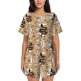 thumbnail image 1 of Lsque Snake And Flower Women's Short-Sleeved Pajama Set - 2 Piece Soft and Lightweight Sleepwear Set-Small, 1 of 9