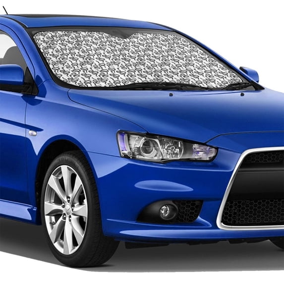 Lsque Snake Car Windshield Sun Shade | Accordion Folding Style Auto Shade for Car Truck SUV Van | Blocks UV Rays Sun Visor Protector | Small