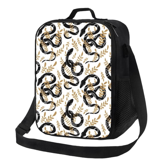 Lsque Snake Lunch Bag Lunch Box for Women Men Reusable Insulated Lunch Tote Bag,Leakproof Thermal Cooler Sack Food Handbags Case High Capacity