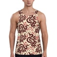 thumbnail image 1 of Lsque Snake Pattern Mens Tank Tops Muscle Athletic Quick Dry Sleeveless Workout Fitness T Shirts Beach Tank Top, Loose-fit Sleeveless Shirt for Men-4X-Large, 1 of 7