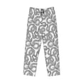 thumbnail image 1 of Lsque Snake Print Men's Pajama Pants, Lounge Pant - Comfortable Home Wear,Elastic Waistband, Stylish Design-Large, 1 of 9