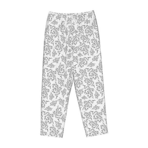Lsque Snake Print Women's Pajama Pants, Lounge Pant - Comfortable Home Wear,Elastic Waistband, Stylish Design-Medium