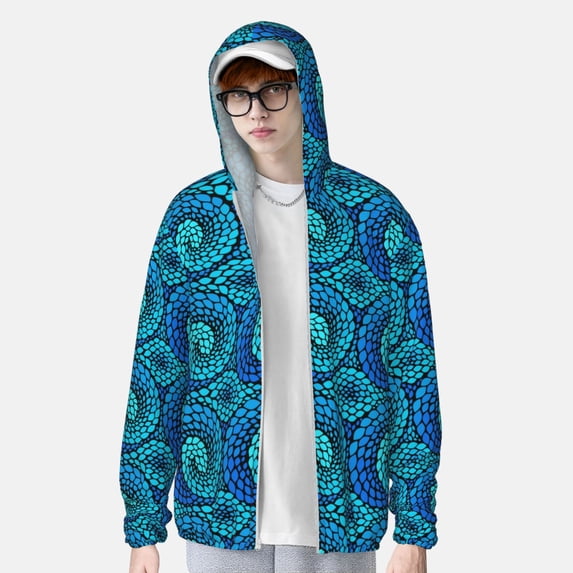 Lsque Snake UPF 50+ Lightweight Sun Protection Men's Women's Long Sleeve Shirt, Hoodie Performance -Large