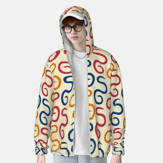Lsque Snake UPF 50+ Lightweight Sun Protection Men's Women's Long Sleeve Shirt, Hoodie Performance -X-Large