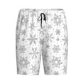thumbnail image 1 of Lsque Snowflake Minimalist Mens Sleep Pajama Shorts,Short Pajama Pants, Cotton Ultra-Soft Knit-Large, 1 of 9
