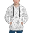 thumbnail image 1 of Lsque Snowflake Minimalist Patten Youth Hoodie Sweatshirt Pullover with Kangaroo Pocket Boys and Girls Hoodie Warm Hoodie for Kids-Medium, 1 of 6