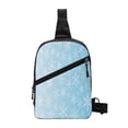 thumbnail image 1 of Lsque Snowflake Snowing Pattern Chest Package – Foldable Waterproof Chest Bag with Adjustable Shoulder Strap, Double Zipper Compartments & D-Buckle Design, 1 of 7