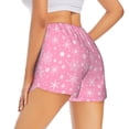 thumbnail image 1 of Lsque Snowflake pink backgrounds Printed Women's Running Shorts with Liner Pockets,Elastic Quick Dry Workout Athletic Gym Yoga Shorts,Womens High Waist Shorts-Large, 1 of 9