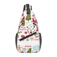 thumbnail image 1 of Lsque Snowflakes Santa Claus Pattern Cross Chest Bag Diagonally – Premium Durable Front Chest Sling with Adjustable Padded Strap, High-Capacity Storage, 1 of 8