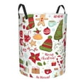 thumbnail image 1 of Lsque Snowflakes Santa Claus pattern Laundry Hamper Basket, Tall Woven Rope Hamper Basket for Clothes, Lightweight Storage Basket, Collapsible Waterproof-Medium, 1 of 8