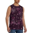 thumbnail image 1 of Lsque Snowflakes and Hearts Print Men's Cotton Blend Sleeveless Muscle Shirts (S-3XL)- Moisture Wicking, Odor Protection, UPF 30+,Large, 1 of 8