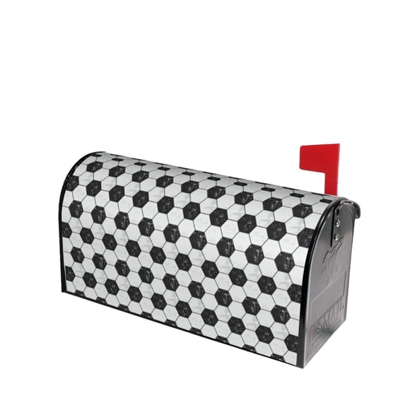 Lsque Soccer Mailbox Cover Standard Size ,Magnetic Mailbox Covers Post Wraps Letter Box Cover -25.5x21 in