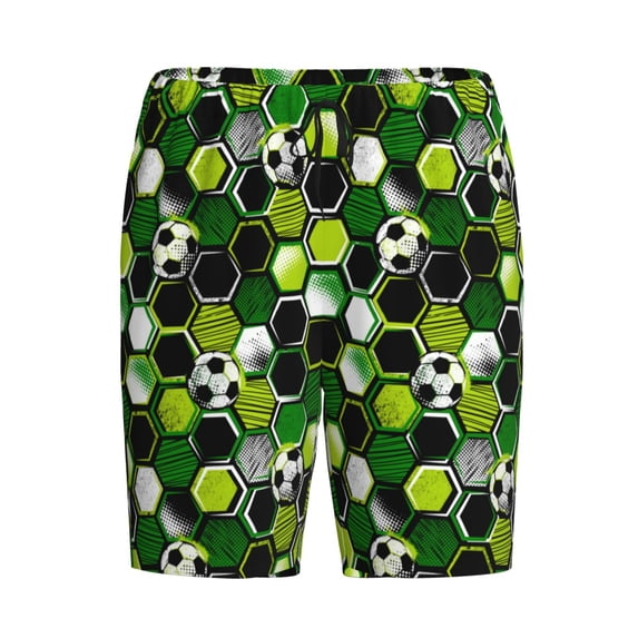 Lsque Soccer1 Mens Sleep Pajama Shorts,Short Pajama Pants, Cotton Ultra-Soft Knit-3X-Large