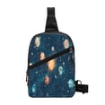 thumbnail image 1 of Lsque Solar System And Planets Pattern Chest Package – Foldable Waterproof Chest Bag with Adjustable Shoulder Strap, Double Zipper Compartments & D-Buckle Design, 1 of 7