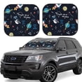 thumbnail image 1 of Lsque Space 2 PCS Windshield Sun Shade | CarFoldable Window Covers | Car Accessories Reflect UV for Universal Cars SUV Truck | Medium, 1 of 7
