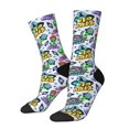 thumbnail image 1 of Lsque Space Monster Printed Men's Crew Socks, Soft Durable Breathable Moisture-Wicking with Odor Control Cotton socks, 1 of 6