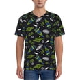 thumbnail image 1 of Lsque Space Rockets Pattern Mens Polo Golf Shirts Funny Graphics Shorts Sleeve Button Shirts Baseball T-shirt-4X-Large, 1 of 7