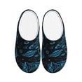 thumbnail image 1 of Lsque Spacecraft Pattern Womens Comfort Cotton on Scuff With Memory Foam and Anti-skid Sole Slipper-40/41, 1 of 7