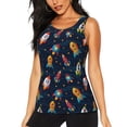 thumbnail image 1 of Lsque Spaceships and Stars Printed Workout Tank Tops for Women, Athletic Sports Tank Tops, Compression Sleeveless Dry Fit Shirts,Sleeveless Yoga Shirt-Large, 1 of 9