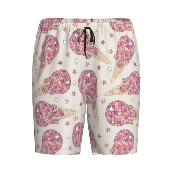 Lsque Sparkling Ice Cream Mens Sleep Pajama Shorts,Short Pajama Pants, Cotton Ultra-Soft Knit-X-Large