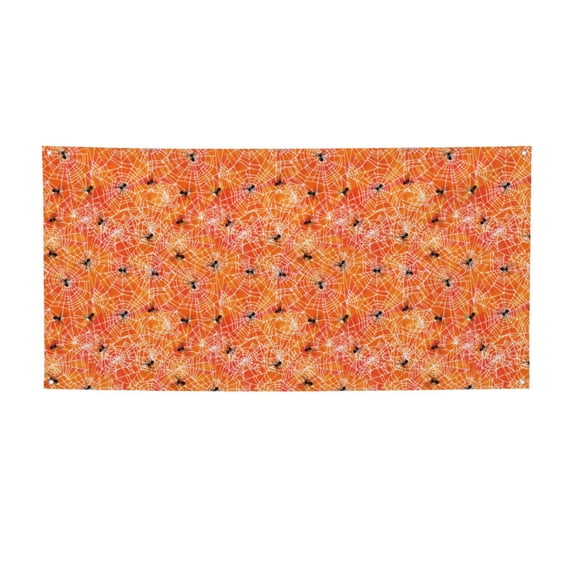 Lsque Spider Pattern Party Banner, Festive Banner , Holiday Celebrations and Events for Carnival Birthday Party Festival Decorations-Medium