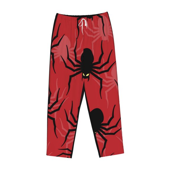 Lsque Spider Print Women's Pajama Pants, Lounge Pant - Comfortable Home Wear,Elastic Waistband, Stylish Design-Medium