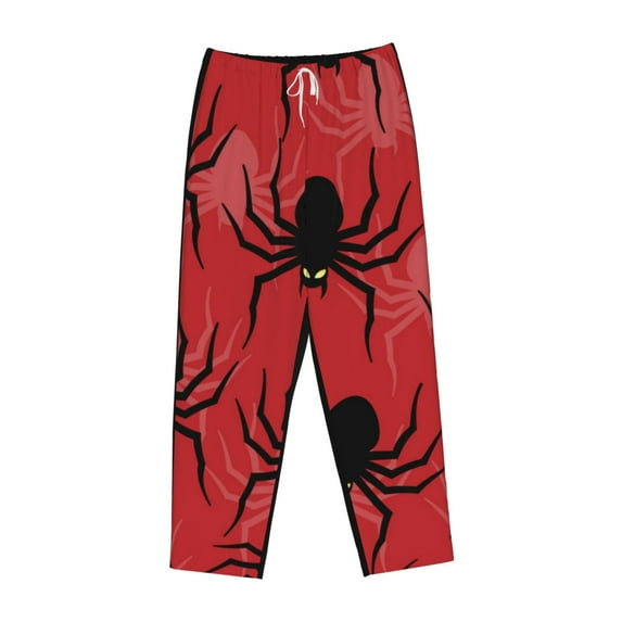 Lsque Spider Print Women's Pajama Pants, Lounge Pant - Comfortable Home Wear,Elastic Waistband, Stylish Design-Medium