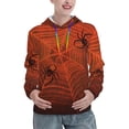 thumbnail image 1 of Lsque Spider Web Pattern Casual Women's Hoodie,Hooded Sweatshirt with Kangaroo Pocket,Pullover Hoodie with Eye-catching Drawstrings-X-Large, 1 of 7