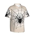 thumbnail image 1 of Lsque Spiders On The Web 1 pattern Hawaiian Shirt for Men, Unisex Summer Beach Casual Short Sleeve Button Down Shirts-Small, 1 of 9