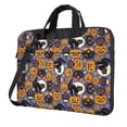 thumbnail image 1 of Lsque Spooky Cats And Halloween Pumpkins Pattern Laptop Bag – Portable & Slim Single-Shoulder Computer Case with Adjustable Strap, Protective, Lightweight for 13”/14”/15.6” Laptops, 1 of 8
