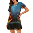 thumbnail image 1 of Lsque Spooky Halloween Pattern Nightgowns for Women Sleep Shirts Short Sleeve Nightshirt Pullover Nightdress Soft Sleepwear Relaxed Fit Nightdress, 1 of 6